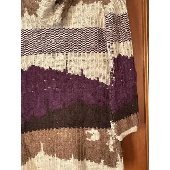 Vero Moda Knit Hooded Button Down Sweater Hoodie Brown Size Small NEW Boho - Picture 14 of 16